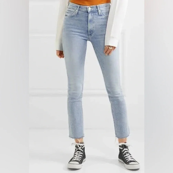 Mother The Mid Rise Dazzler Ankle Fray Reading by the Pool Size 26 - Picture 3 of 8